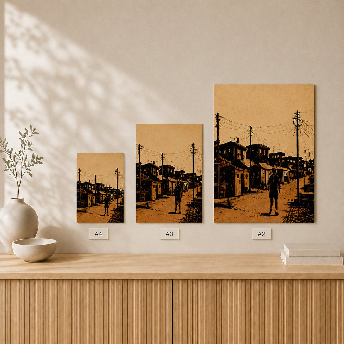 Kasi Street — Unframed — Size comparison #Unframed
