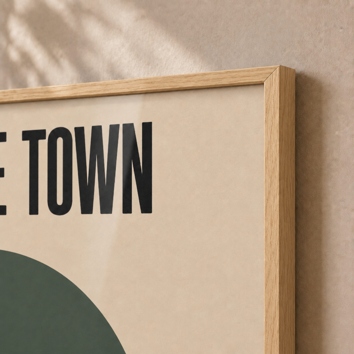 Cape Town Skyline — Framed — Close-up #Oak
