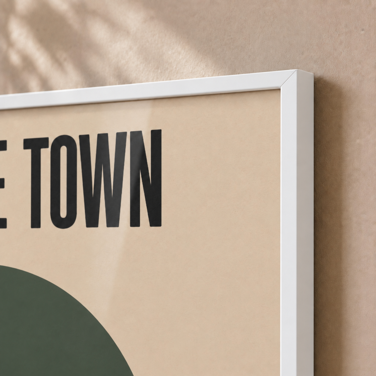 Cape Town Skyline — Framed — Close-up #White