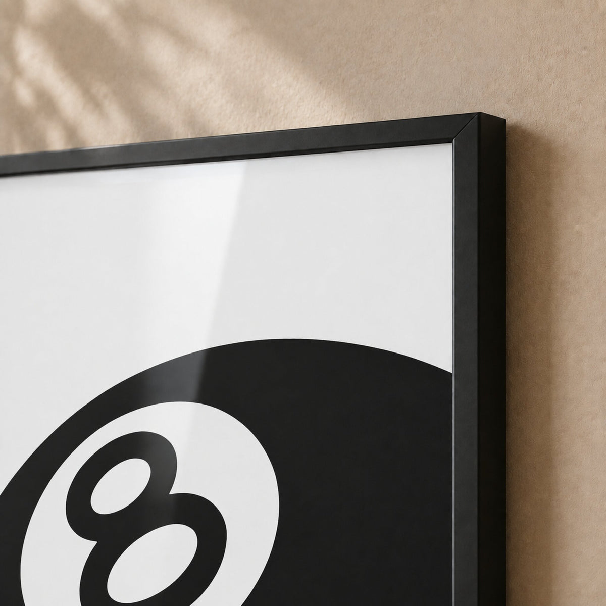 8 Ball — Framed — Close up #Black