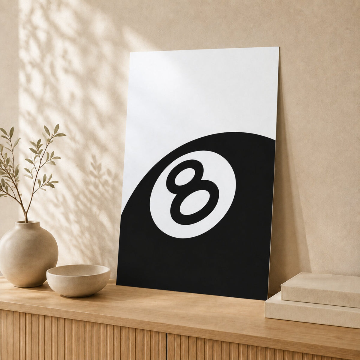 8 Ball — Unframed — Leaning on wall #Unframed