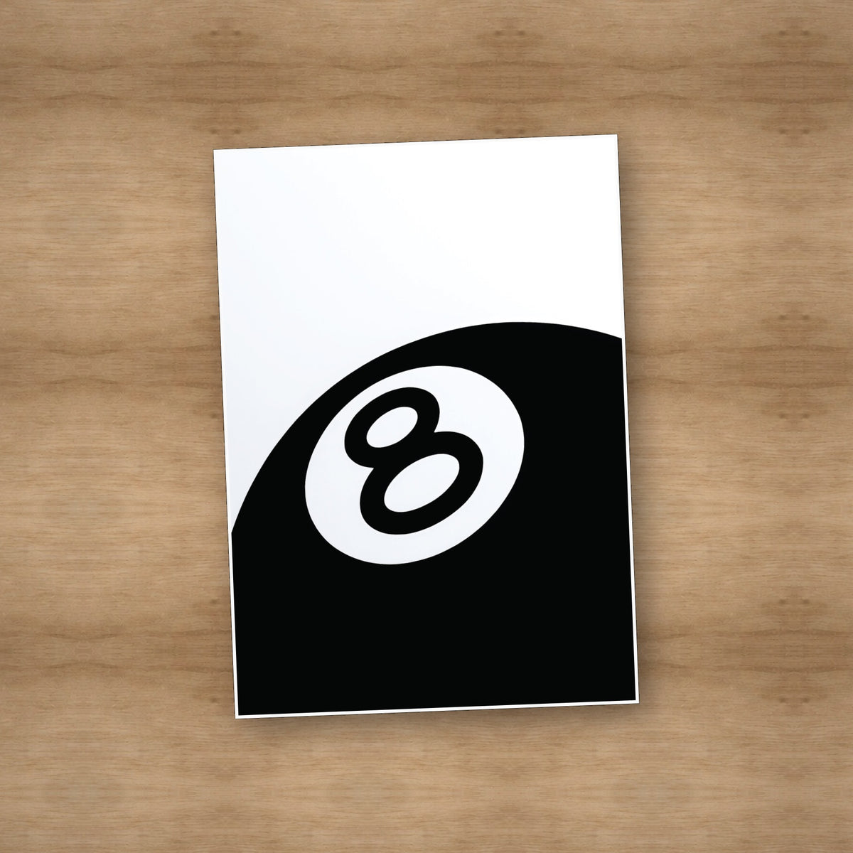 8 Ball — Unframed — On table #Unframed