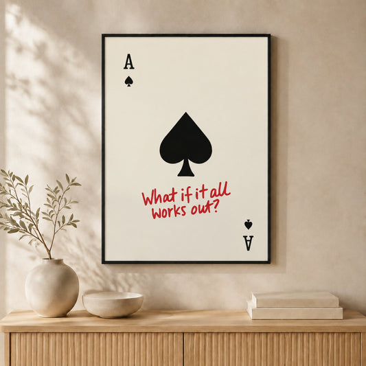 Ace of Spades — Framed — Wall hung #Black