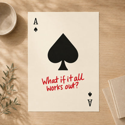 Ace of Spades — Unframed — Flat lay #Unframed