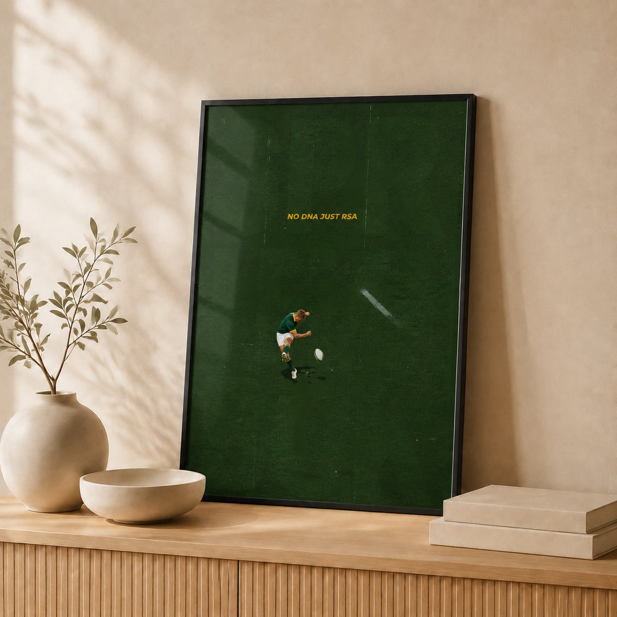 Bokke Kick — Framed — Leaning on wall #Black