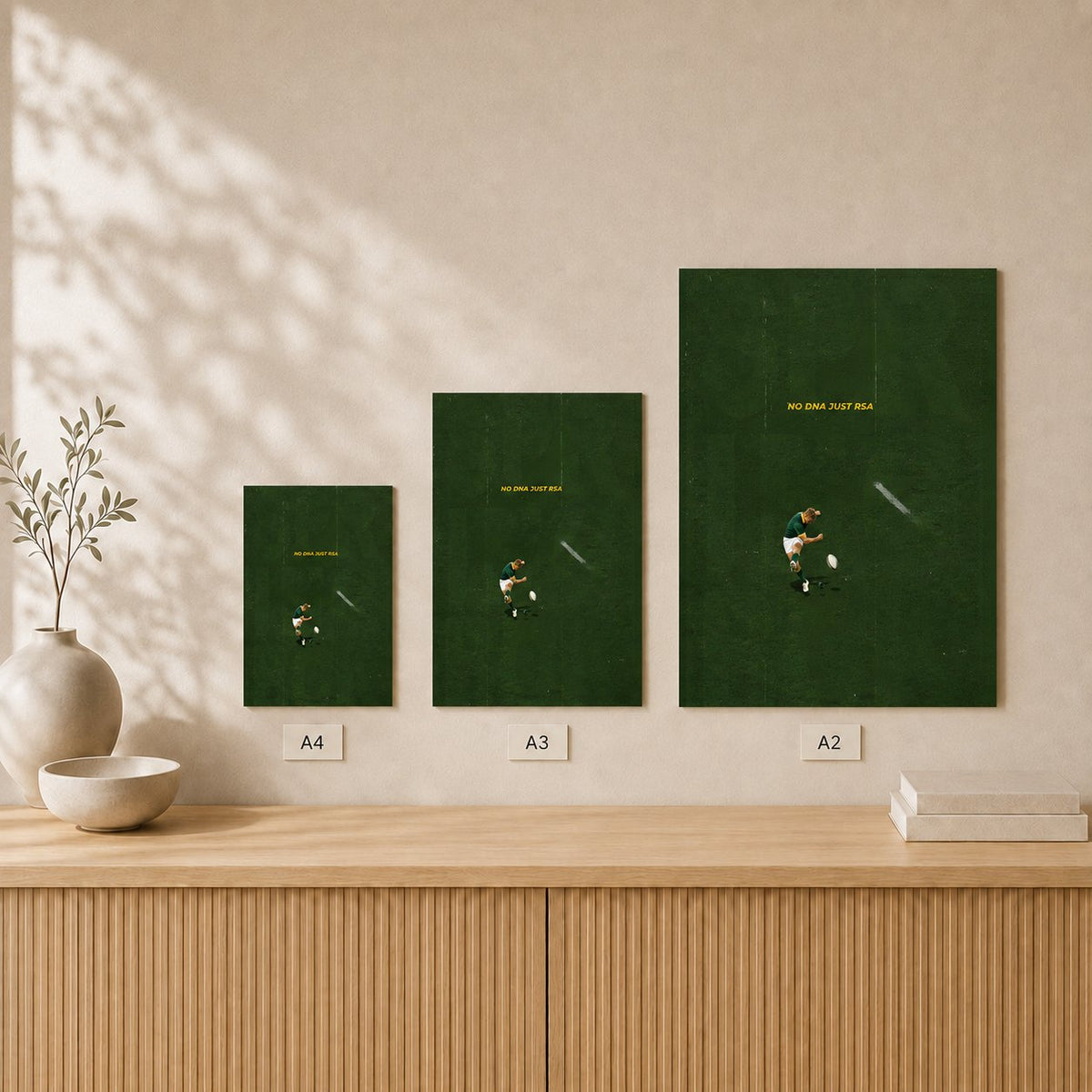 Bokke Kick — Unframed — Size comparison #Unframed