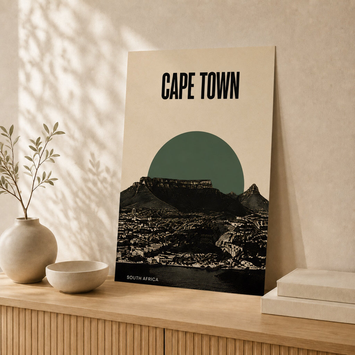 Cape Town Skyline — Unframed — Leaning on wall #Unframed