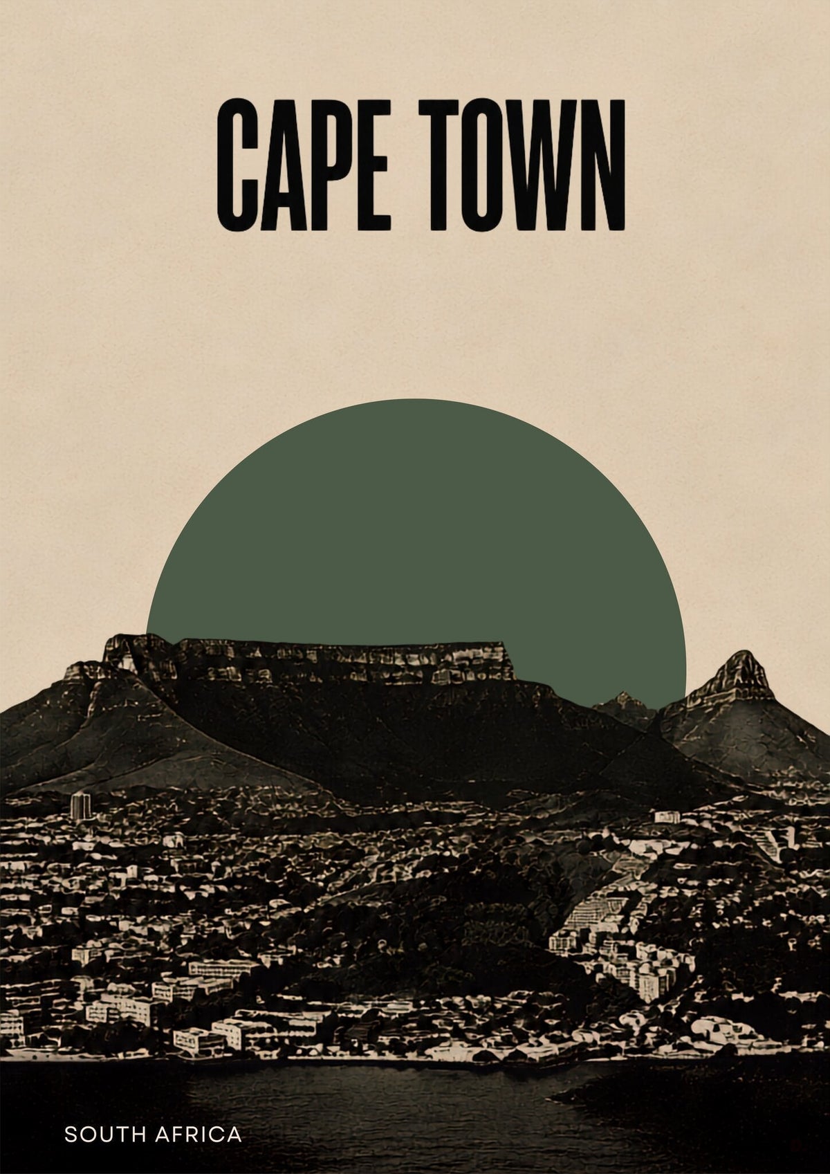 Cape Town Skyline — full poster artwork
