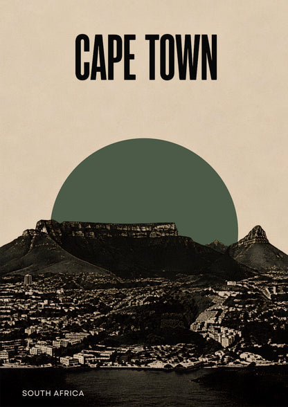 Cape Town Skyline — full poster artwork