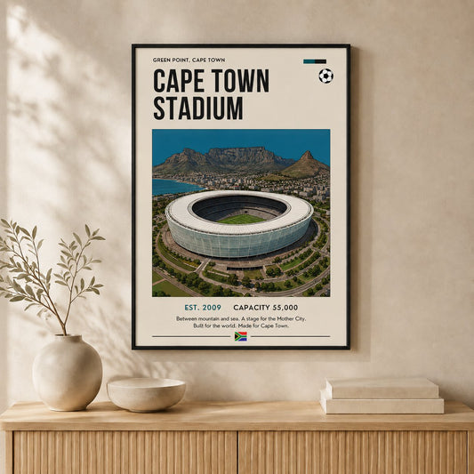 Cape Town Stadium — Framed — Wall hung #Black