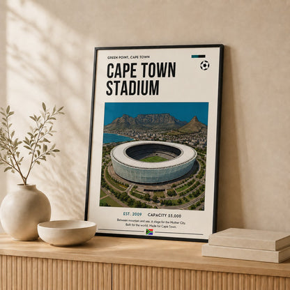 Cape Town Stadium — Framed — Leaning on wall #Black