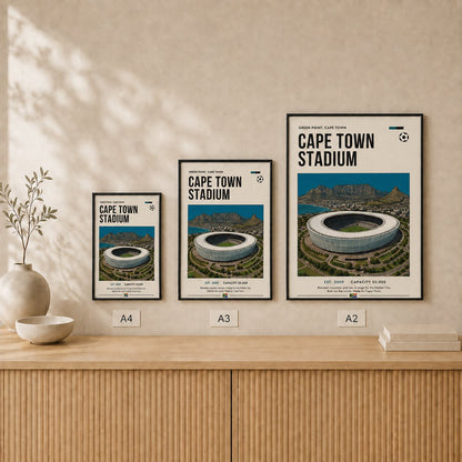 Cape Town Stadium — Framed — Size comparison #Black
