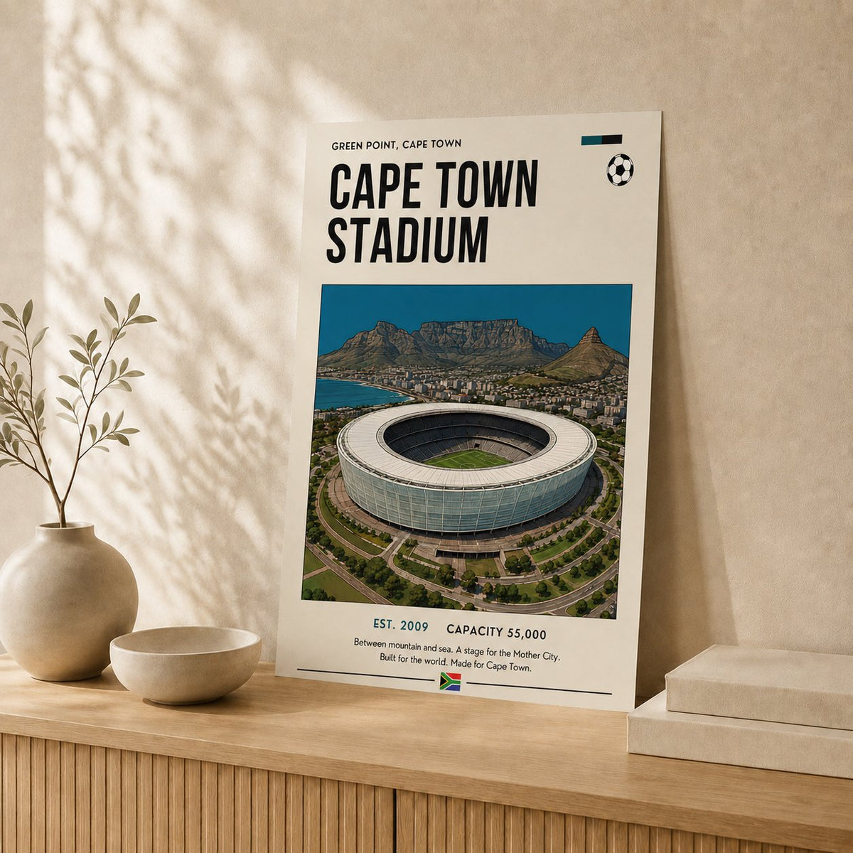 Cape Town Stadium — Unframed — On table #Unframed