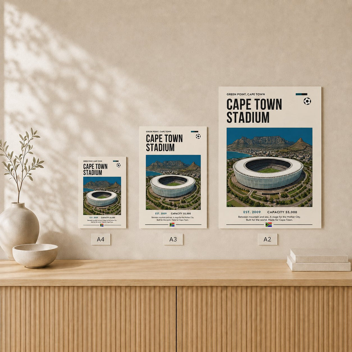 Cape Town Stadium — Unframed — Size comparison #Unframed