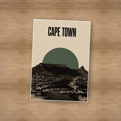 Cape Town Skyline — Unframed — On table #Unframed