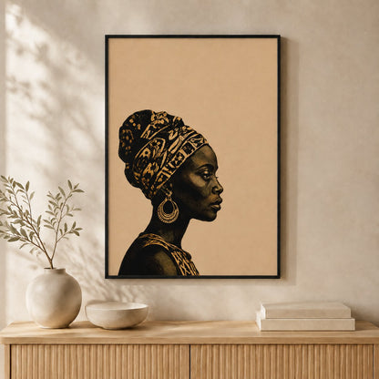 Doek Portrait — Framed — Wall hung #Black