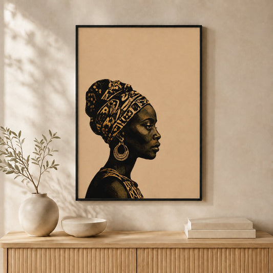 Doek Portrait — Framed — Wall hung #Black