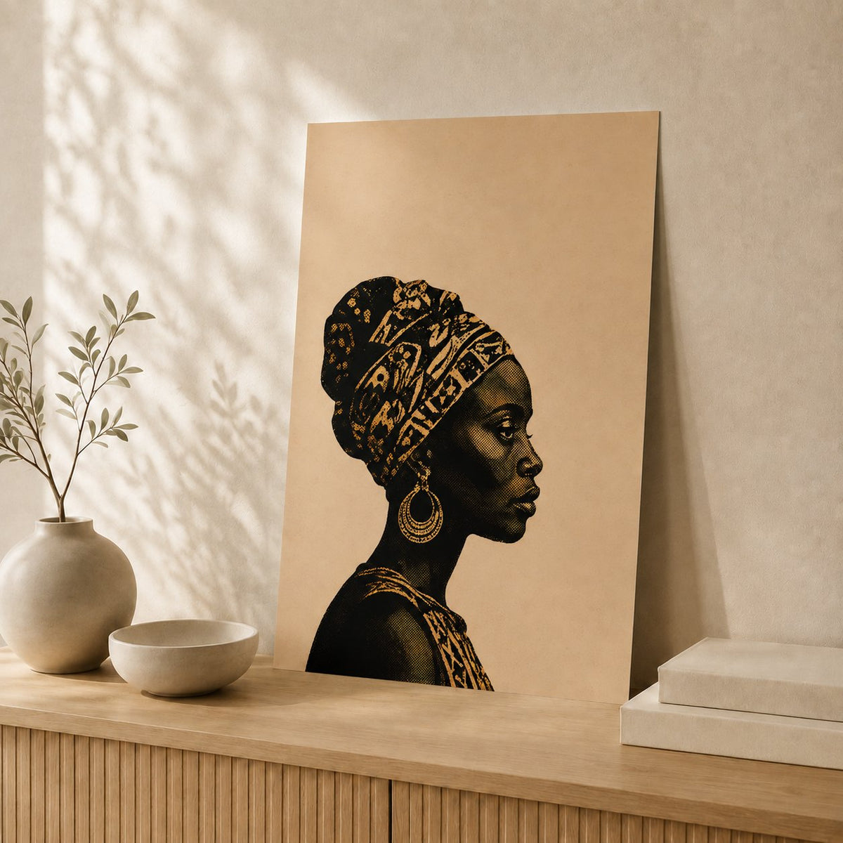 Doek Portrait — Unframed — On table #Unframed