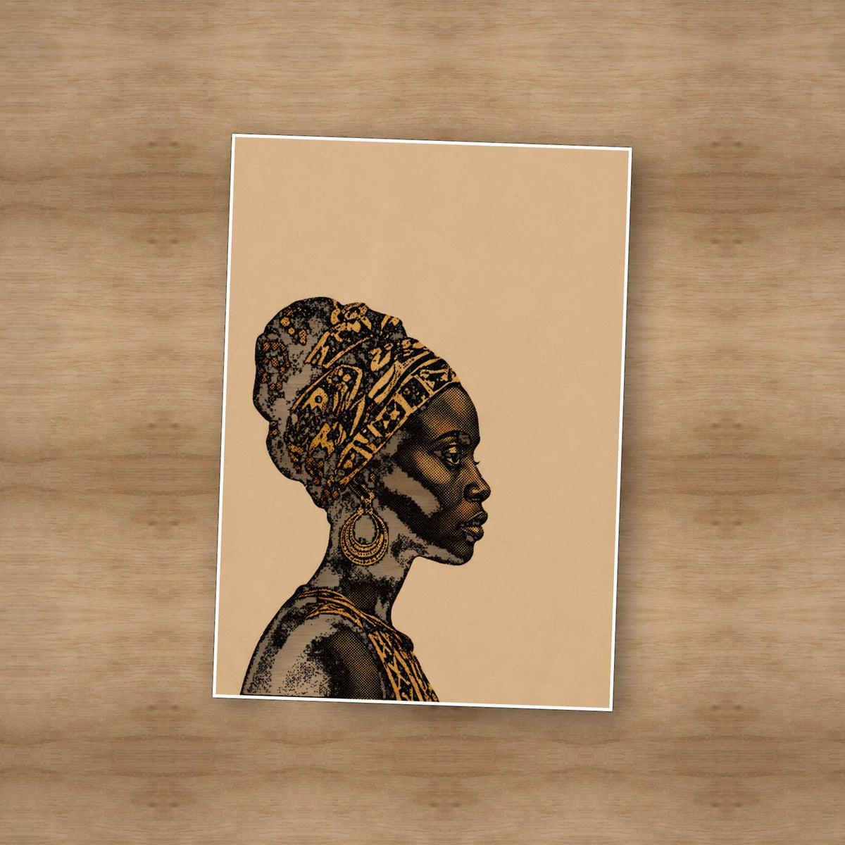 Doek Portrait — Unframed — On table #Unframed