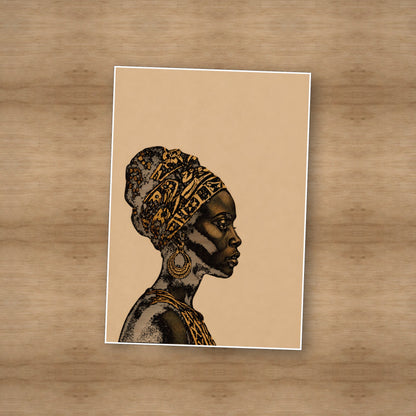 Doek Portrait — Unframed — On table #Unframed