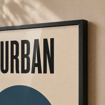 Durban Skyline — Framed — Size comparison #Black