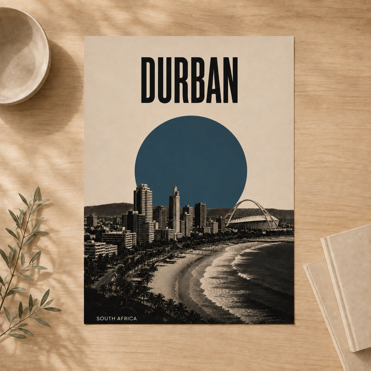 Durban Skyline — Unframed — Leaning on wall #Unframed