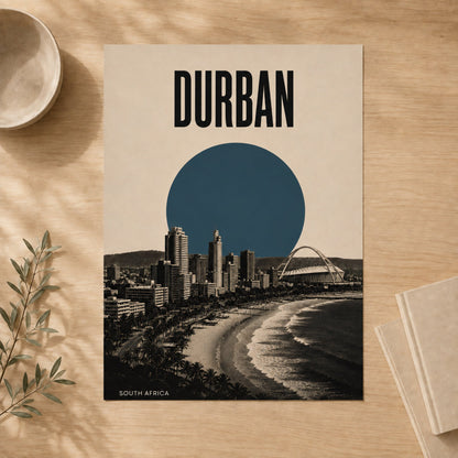Durban Skyline — Unframed — Leaning on wall #Unframed