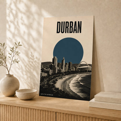 Durban Skyline — Unframed — Size comparison #Unframed