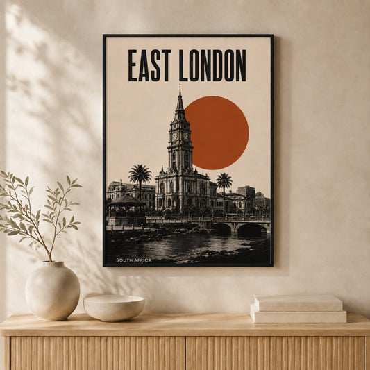 East London Skyline — Framed — Wall hung #Black