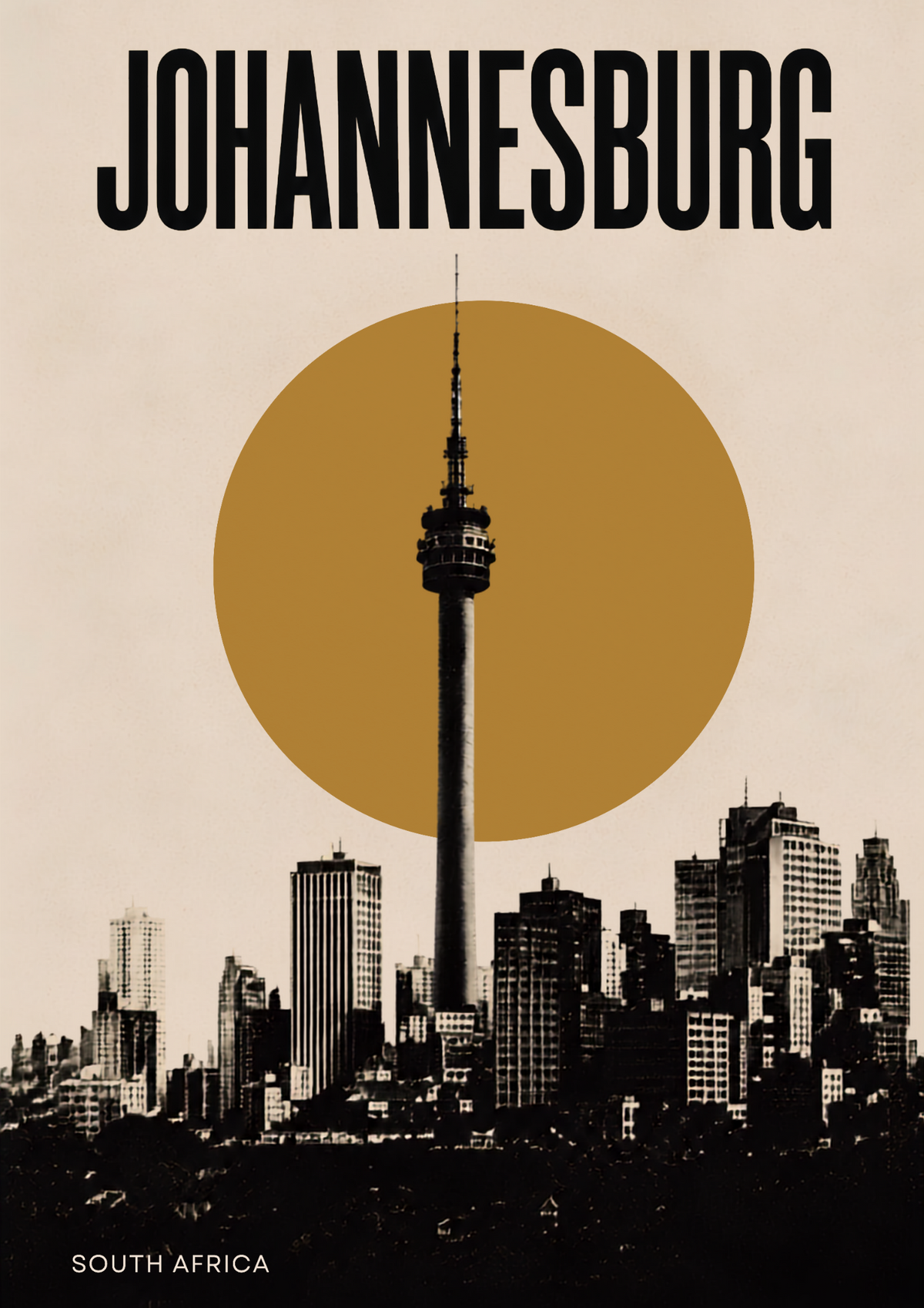 Johannesburg Skyline — full poster artwork