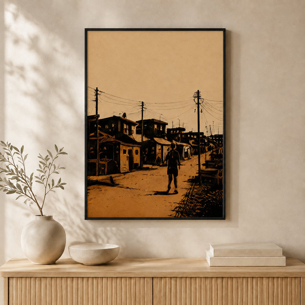 Kasi Street — Framed — Wall hung #Black