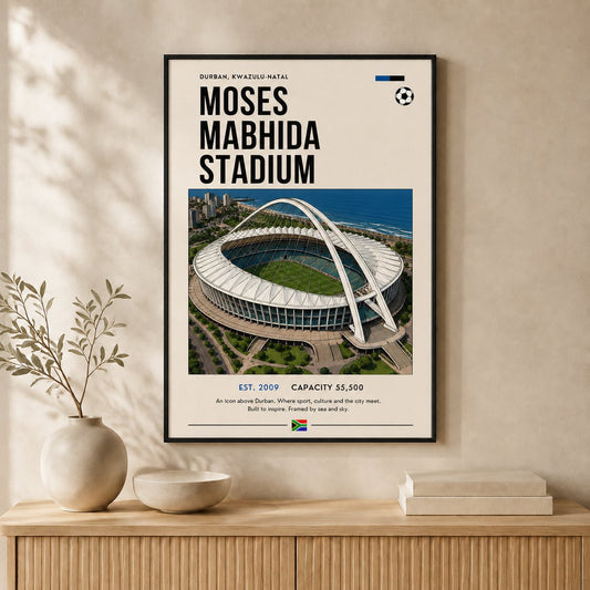 Moses Mabhida Stadium — Framed — Wall hung #Black