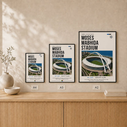 Moses Mabhida Stadium — Framed — Size comparison #Black