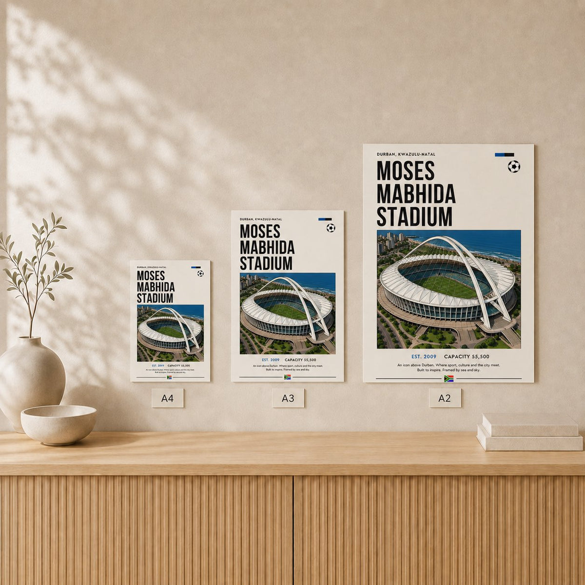 Moses Mabhida Stadium — Unframed — Size comparison #Unframed