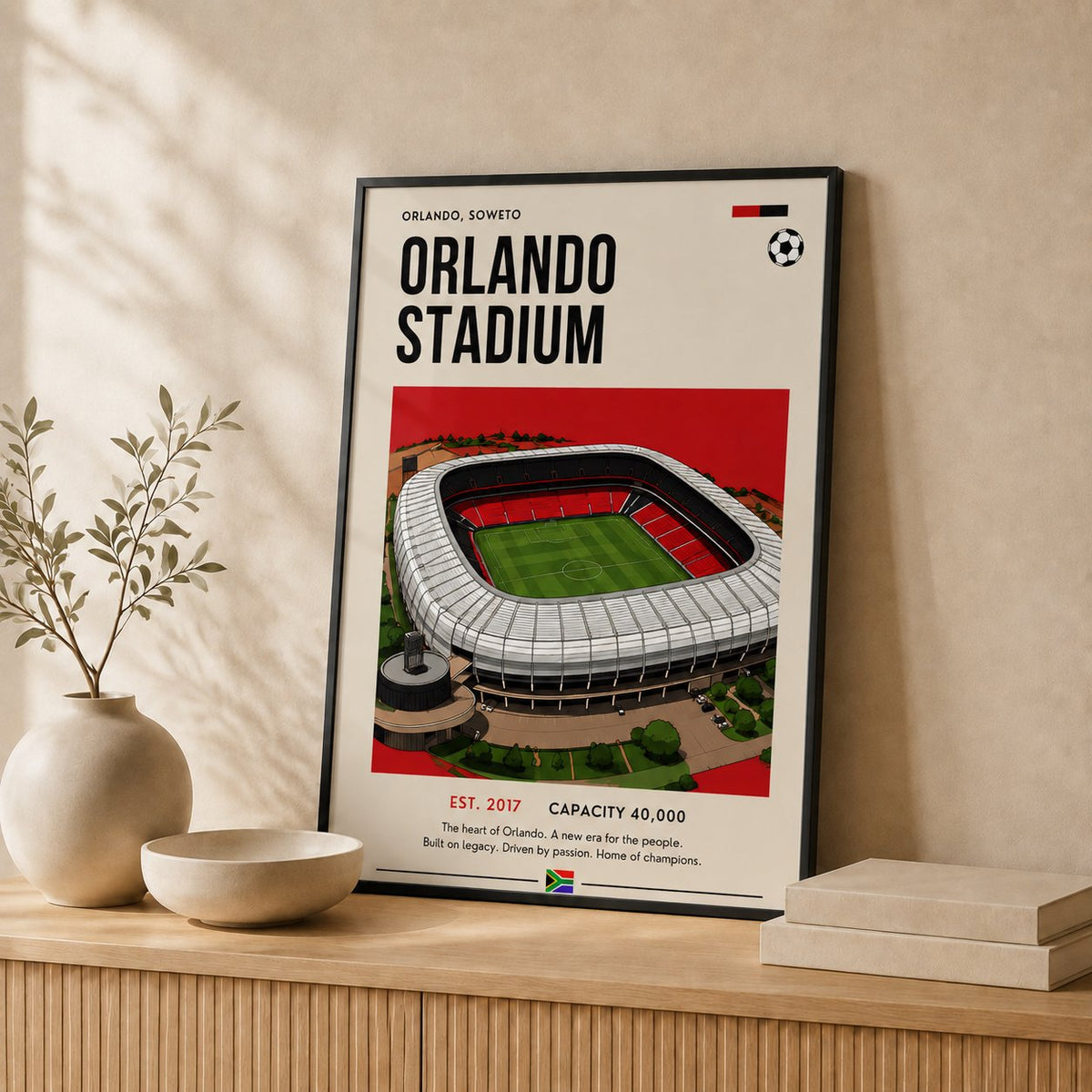 Orlando Stadium — Framed — Leaning on wall #Black