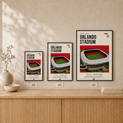 Orlando Stadium — Framed — Size comparison #Black