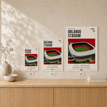 Orlando Stadium — Unframed — Size comparison #Unframed
