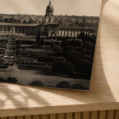 Close-up of the unframed Pretoria Skyline poster paper and print #Unframed