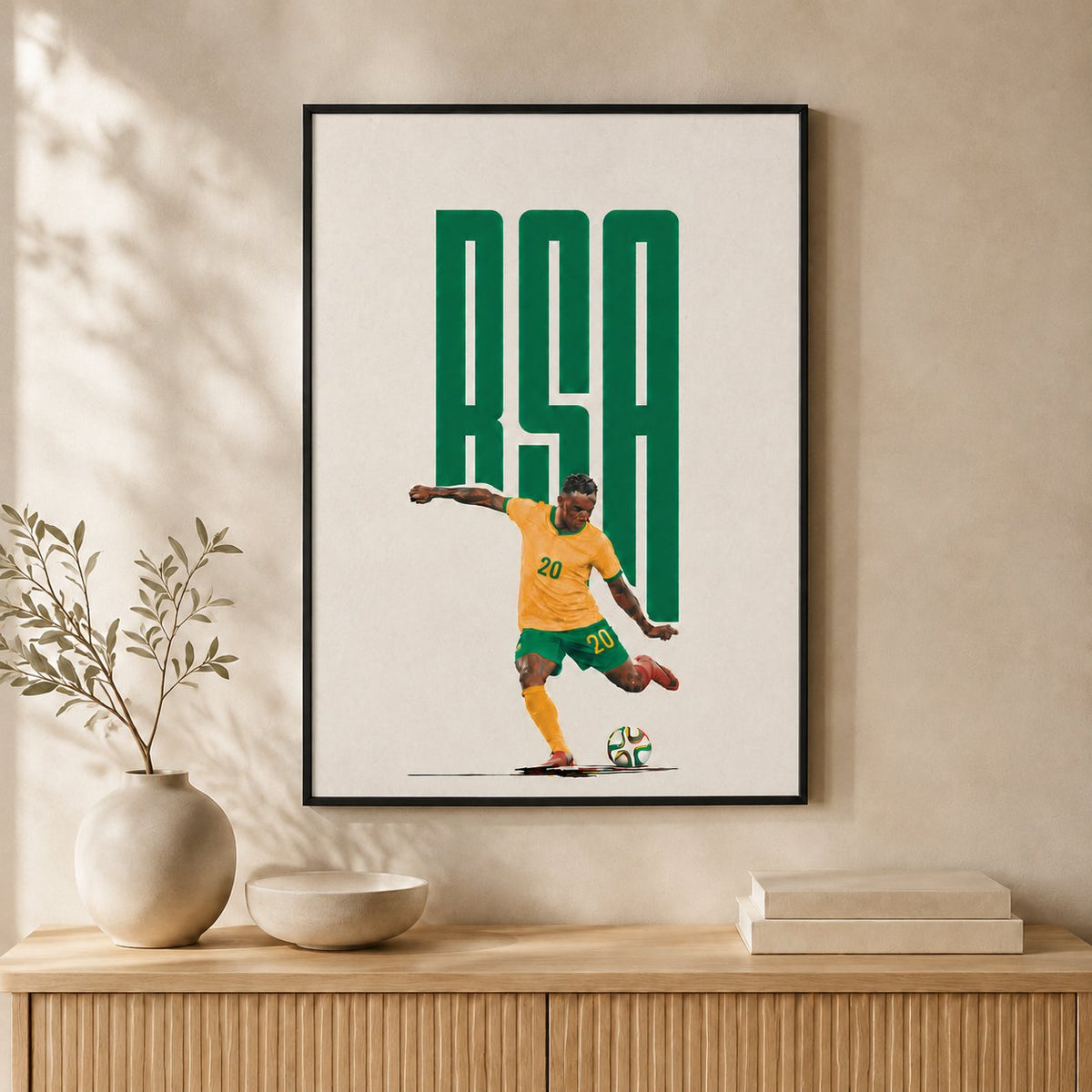 RSA Football — Framed — Wall hung #Black