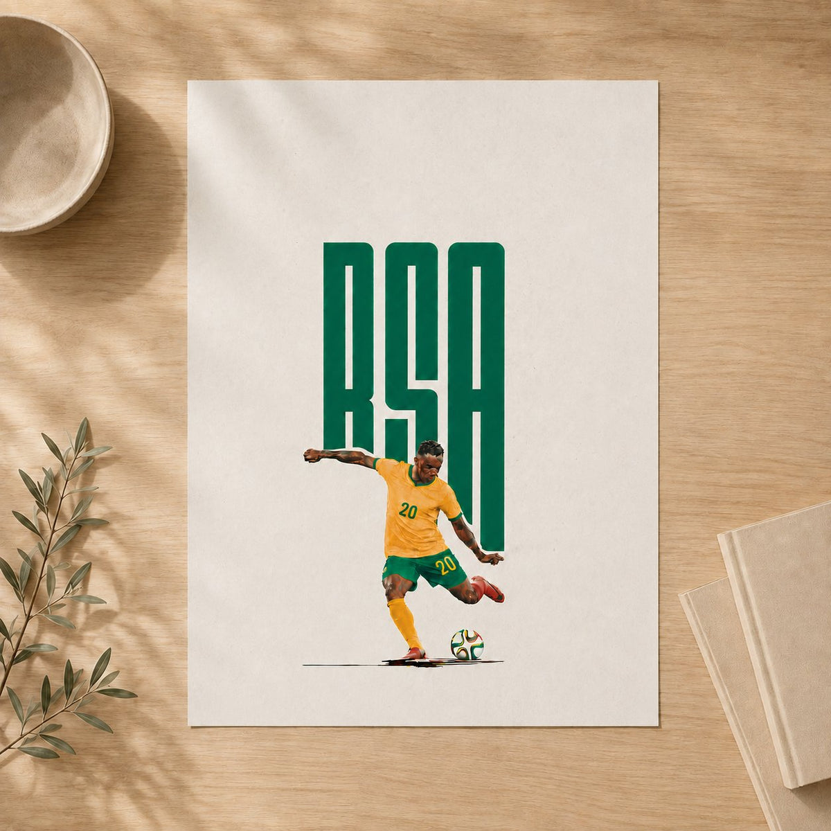 RSA Football — Unframed — Leaning on wall #Unframed