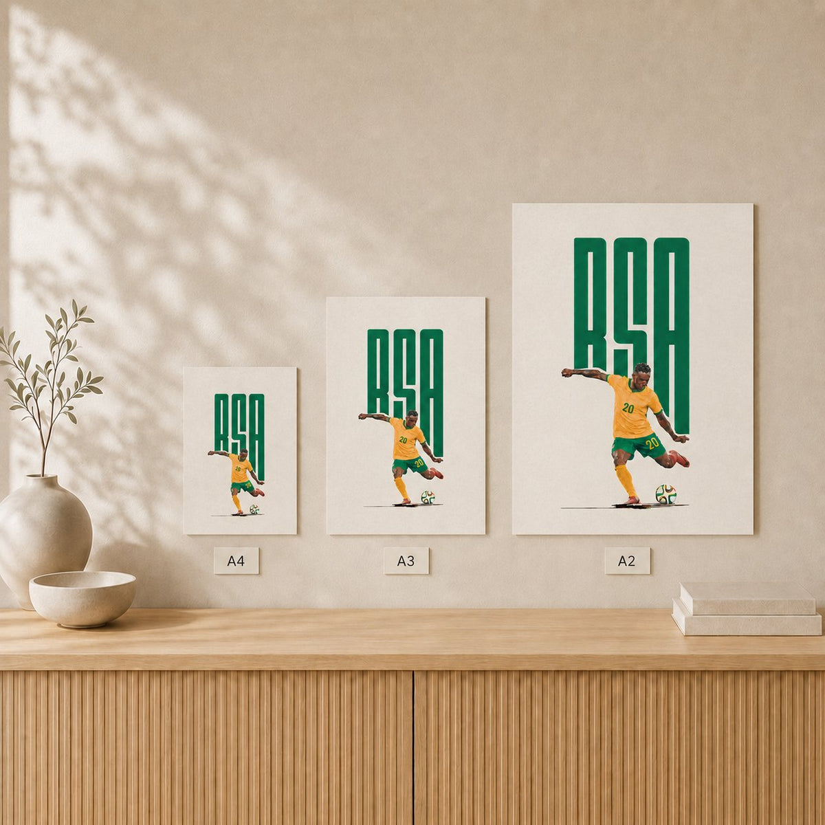 RSA Football — Unframed — Size comparison #Unframed