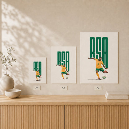 RSA Football — Unframed — Size comparison #Unframed