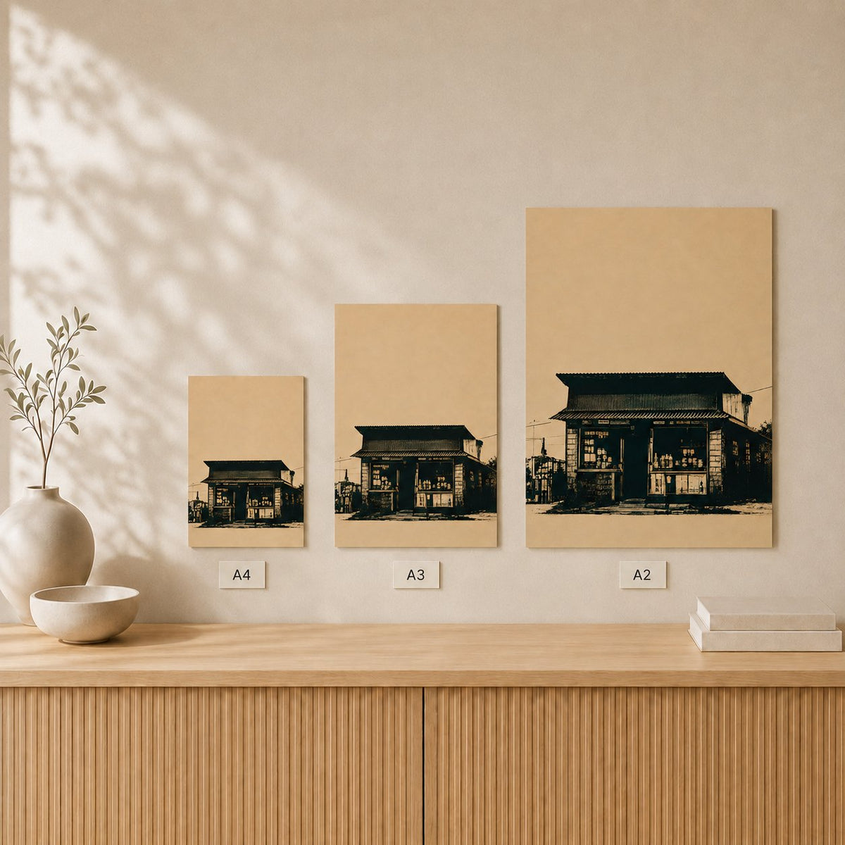 Spaza Shop — Unframed — Size comparison #Unframed