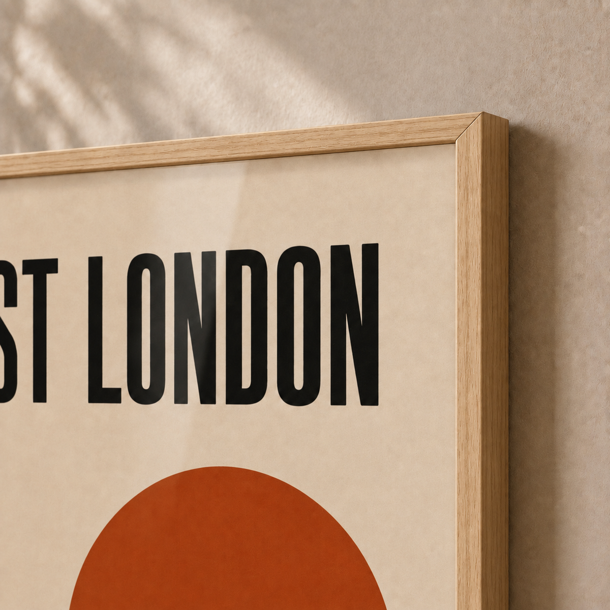 East London Skyline — Framed — Close-up #Oak