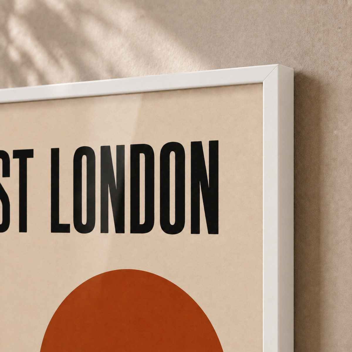 East London Skyline — Framed — Close-up #White