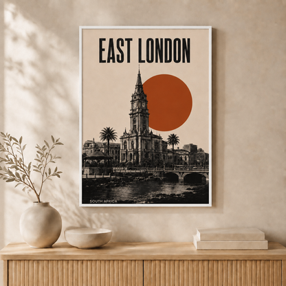 East London Skyline — Framed — Wall hung #White