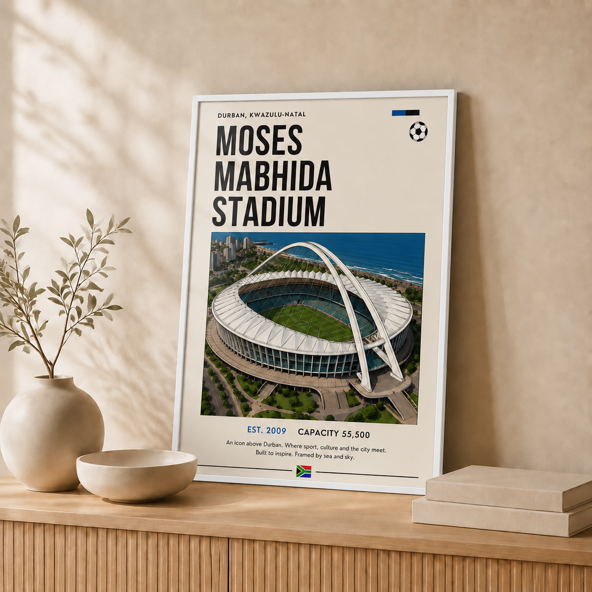 Moses Mabhida Stadium — Framed — Leaning #White