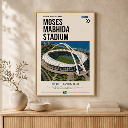 Moses Mabhida Stadium — Framed — Wall hung #Oak