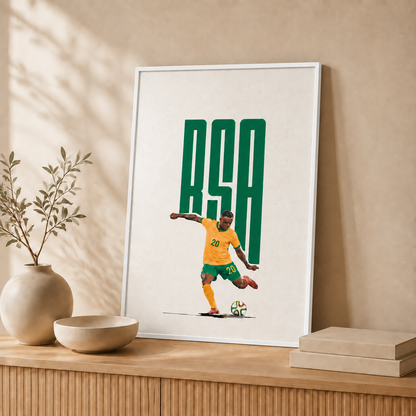 RSA Football — Framed — Leaning #White