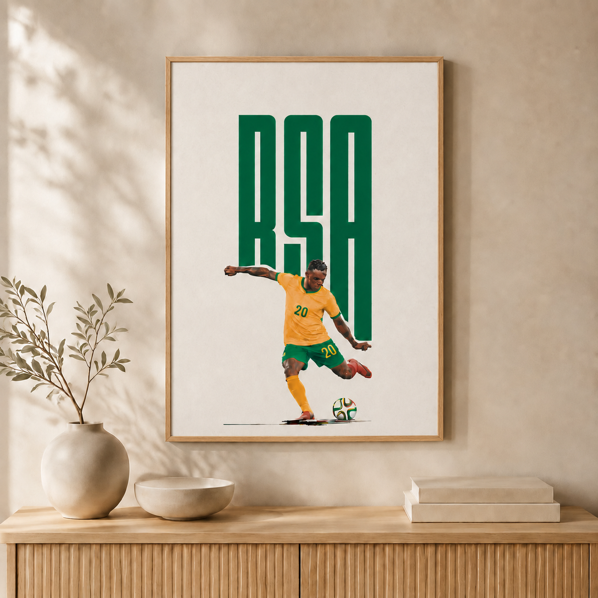 RSA Football — Framed — Wall hung #Oak